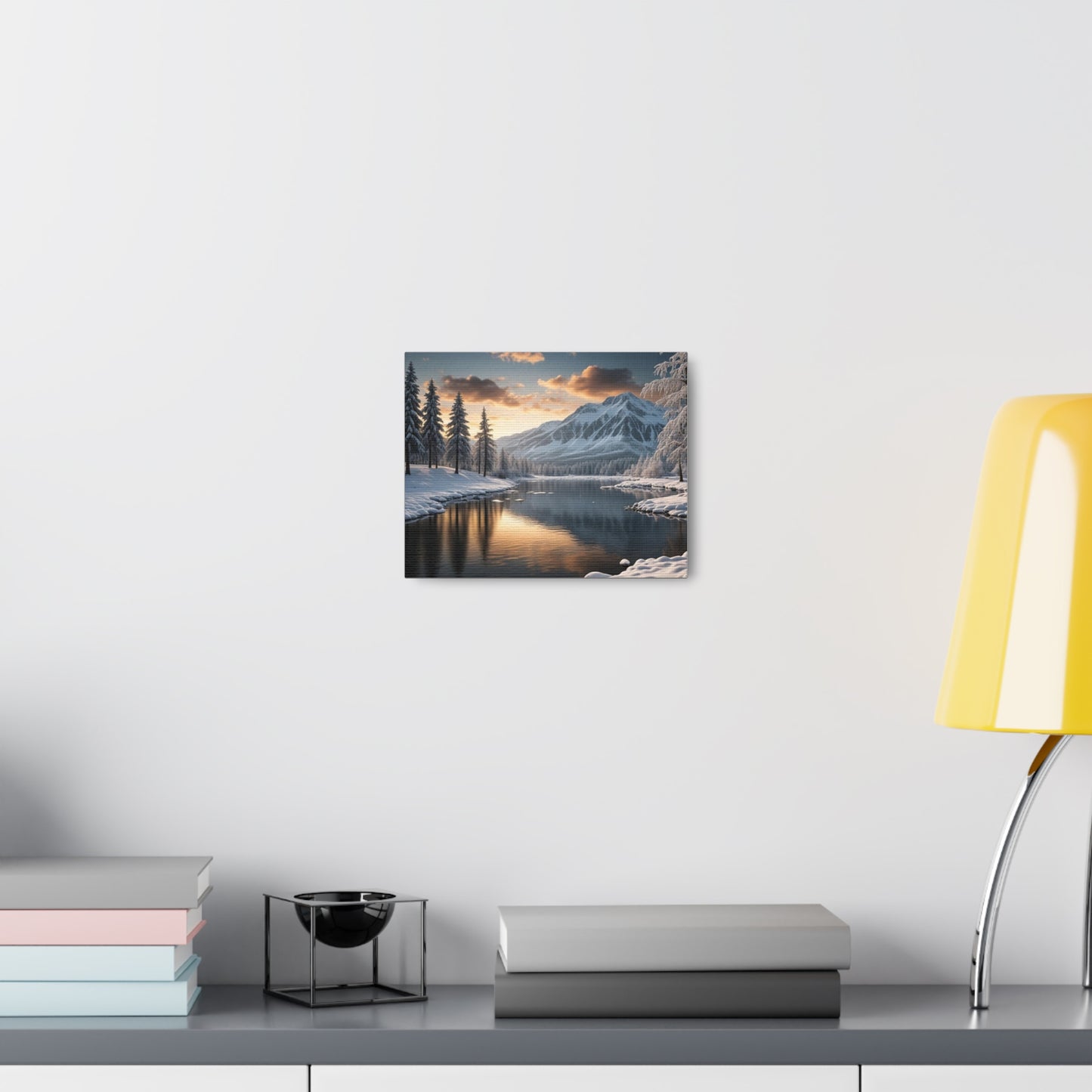 Snowy Lake - Canvas Gallery Wraps