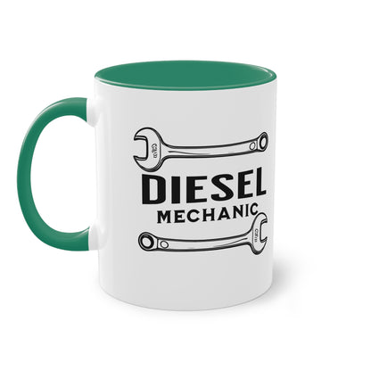 Diesel Mechanic - Two-Tone Coffee Mug, 11oz