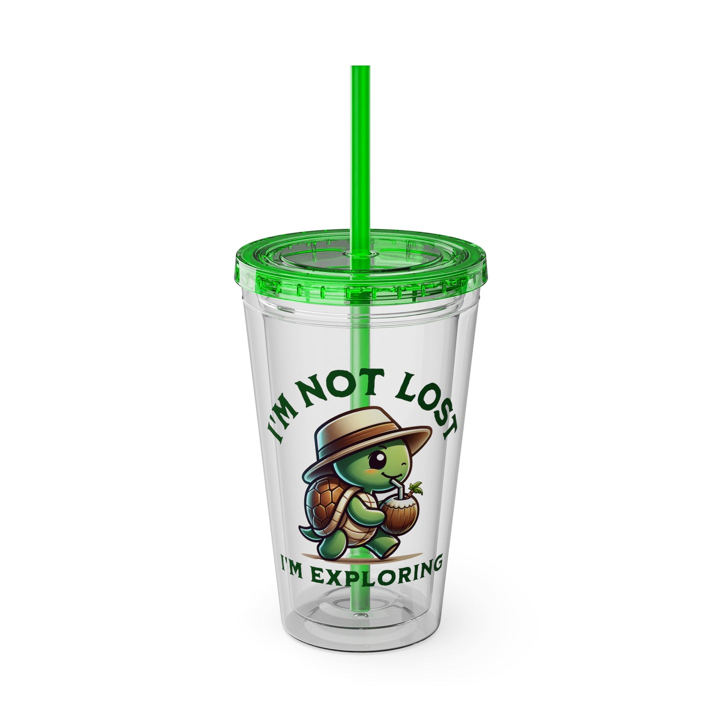 I'm Not Lost, I'm Exploring - Sunsplash Tumbler with Straw, 16oz