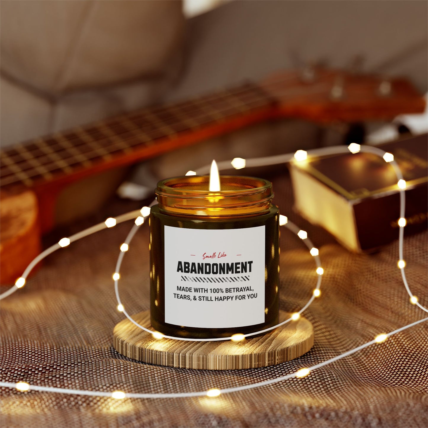 Smells Like Abandonment - Scented Candles, Coconut Apricot Wax (4oz, 9oz)