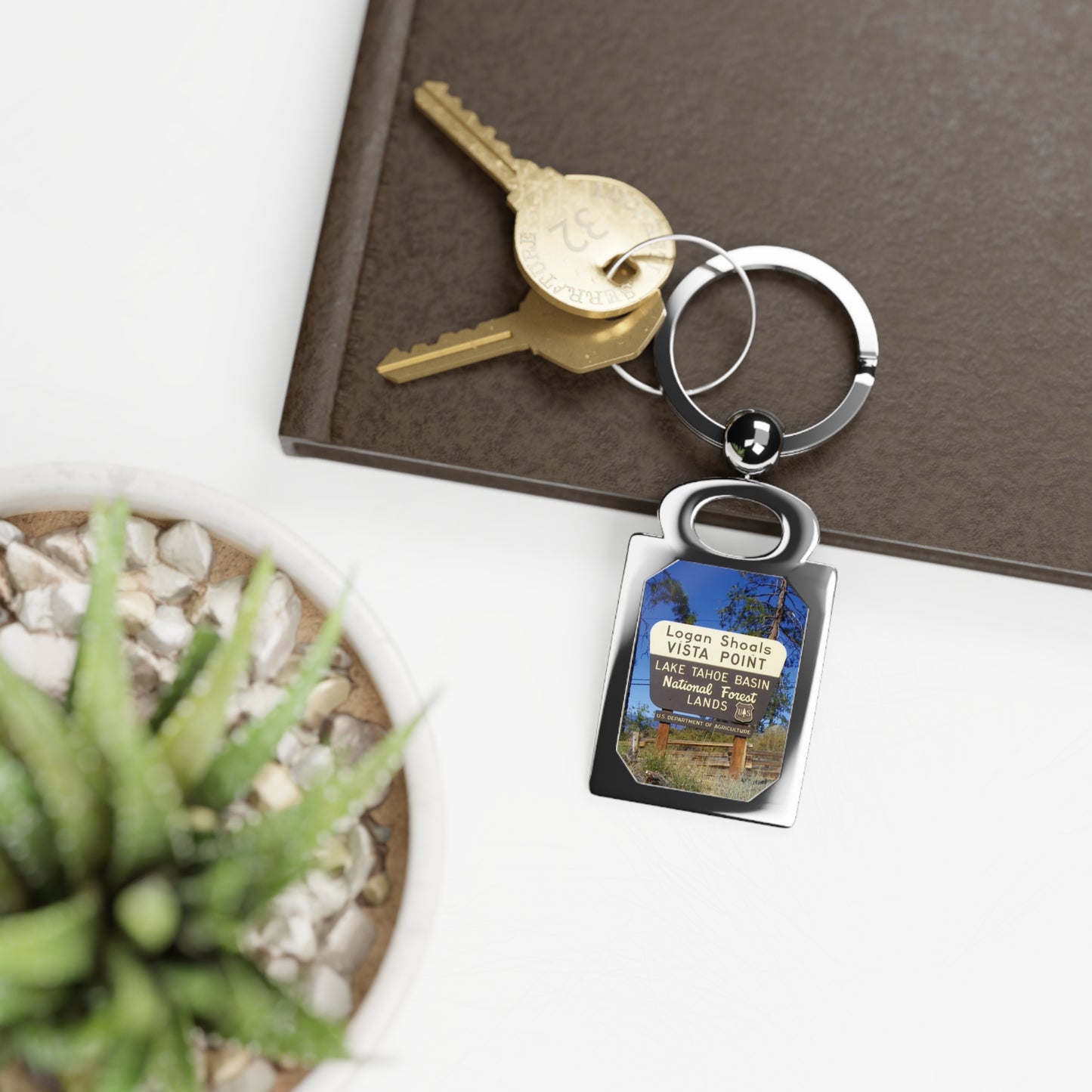 Logan Shoals Lake Tahoe - Rectangle Photo Keyring