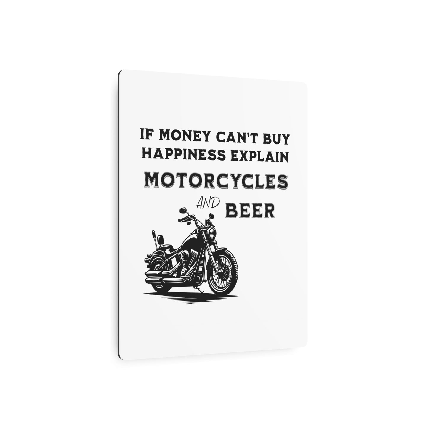 Motorcycles & Beer - Metal Art Sign