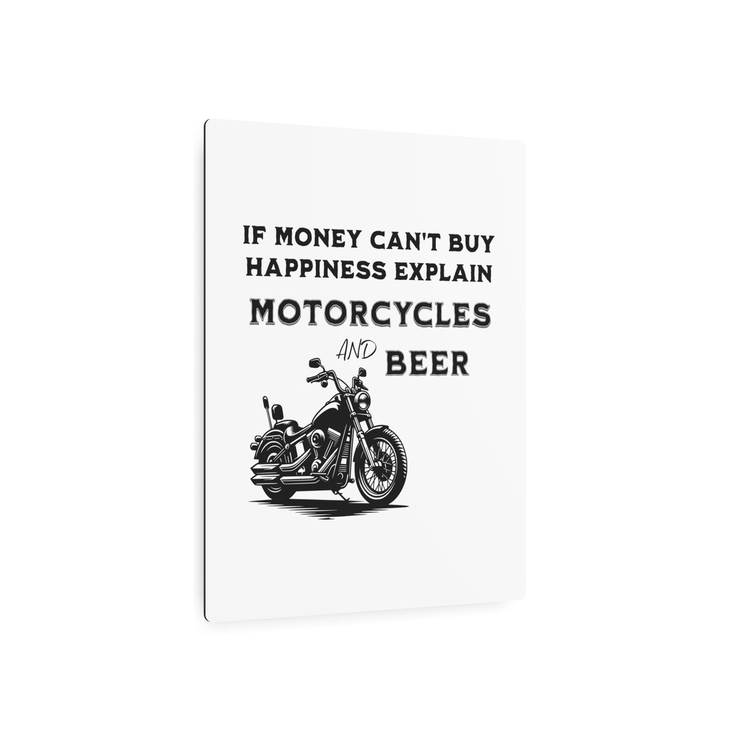 Motorcycles & Beer - Metal Art Sign