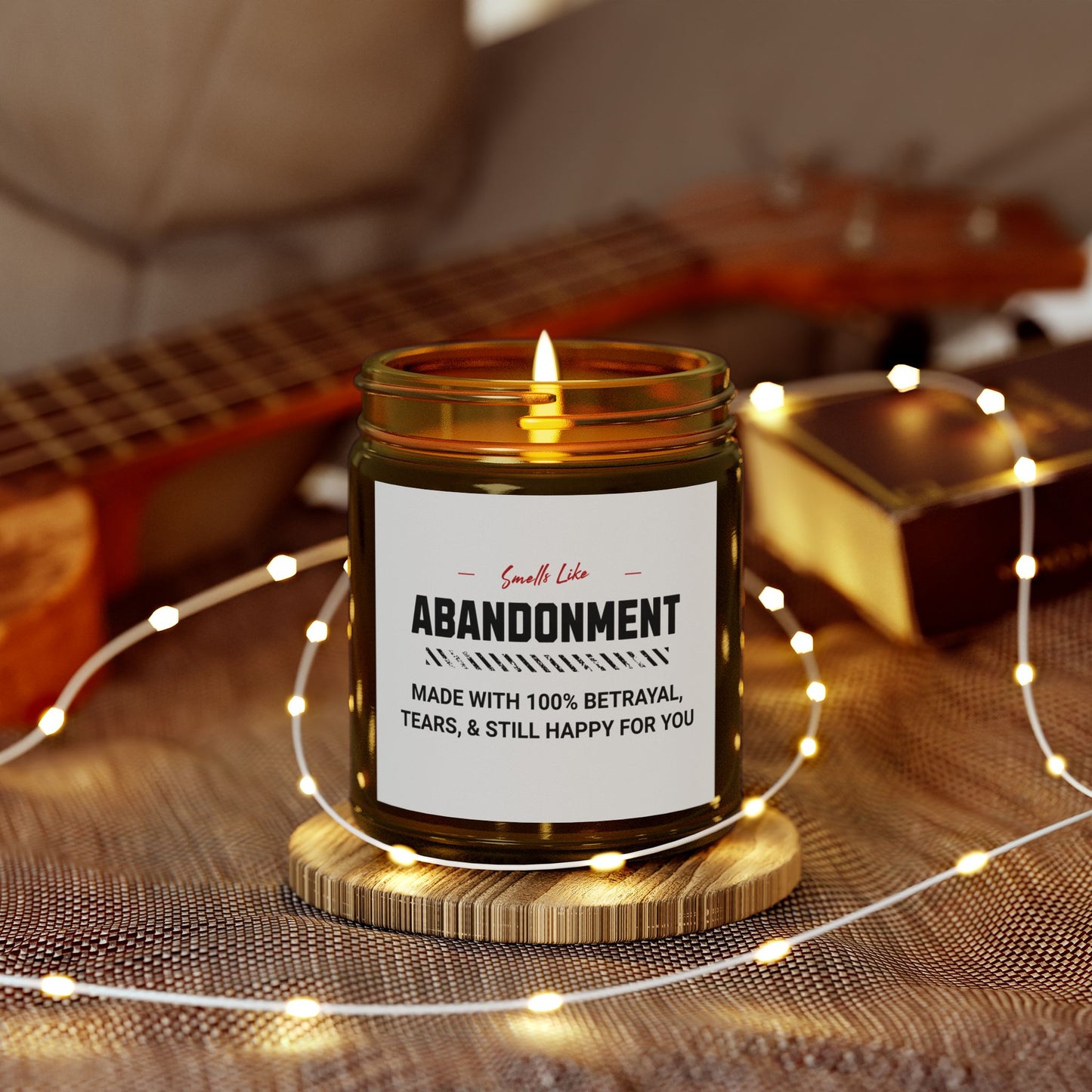 Smells Like Abandonment - Scented Candles, Coconut Apricot Wax (4oz, 9oz)