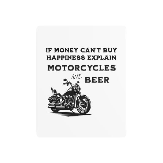 Motorcycles & Beer - Metal Art Sign