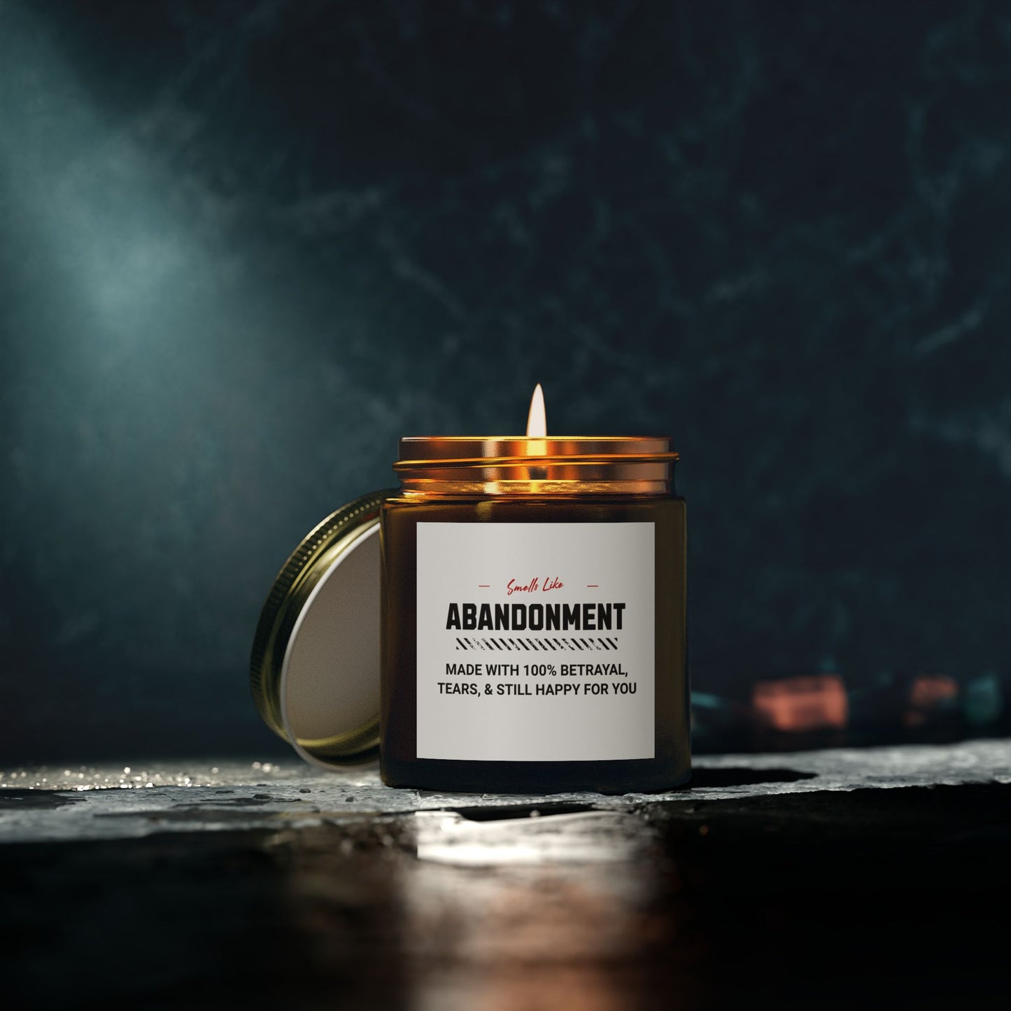 Smells Like Abandonment - Scented Candles, Coconut Apricot Wax (4oz, 9oz)